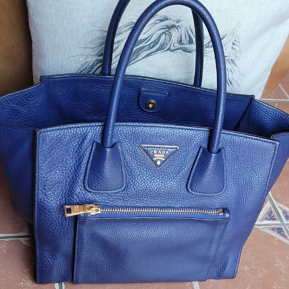 Prada Blue Leather Women's Bag